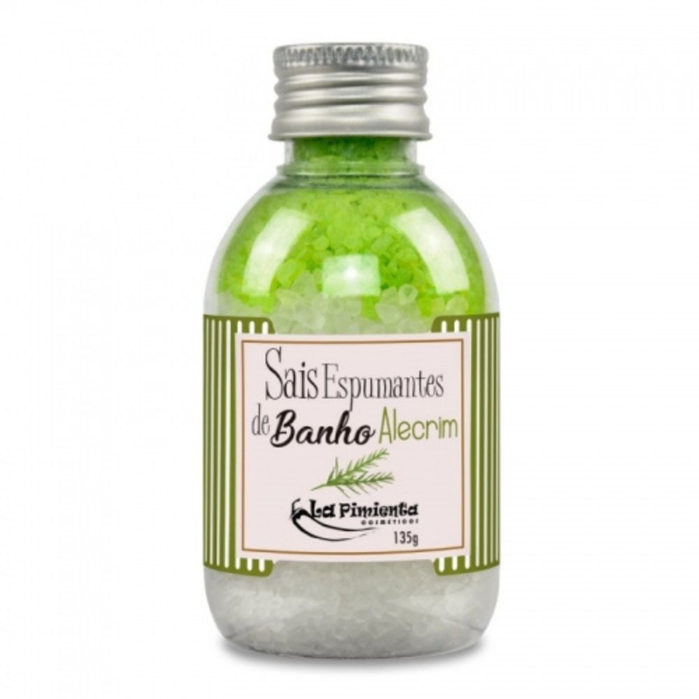 Frasco de Sal de Banho com cheiro de Alecrim