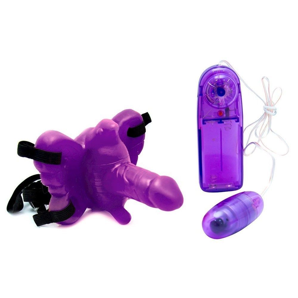 Vibrador Borboleta com mini Pênis Sexy Fantasy Lilás