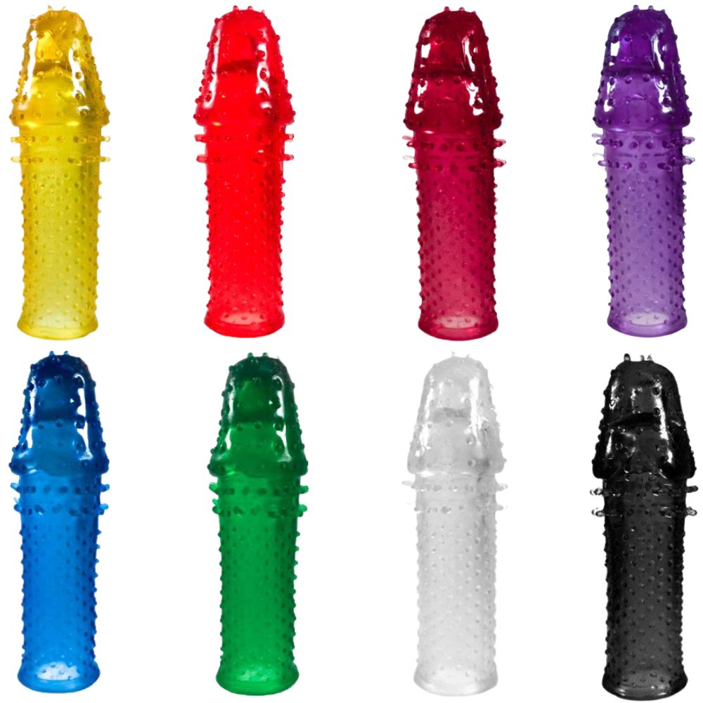 Capas Penianas 13cm Extender Aromatizadas Desire nas cores Amarelo, Vermelho, Bordo, Roxo, Azul, Verde, Transparente, Preta
