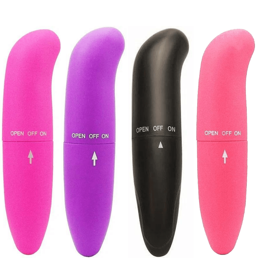 Vibrador Ponto G Liso Mega Import Rosa, Lilás, Preto e Rosa