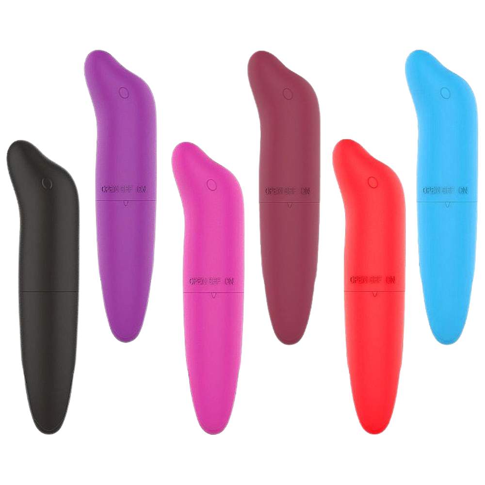 Vibrador Golfinho Ponto G Liso Mega Import nas cores Preto, Roxo, Rosa, Bordo, Vermelho e Azul