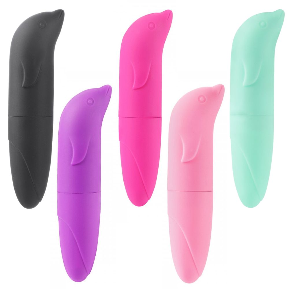 Vibrador Golfinho Ponto G Importação nas cores Prfeto, Lilás, Rosa Pink, Rosa Claro e Azul