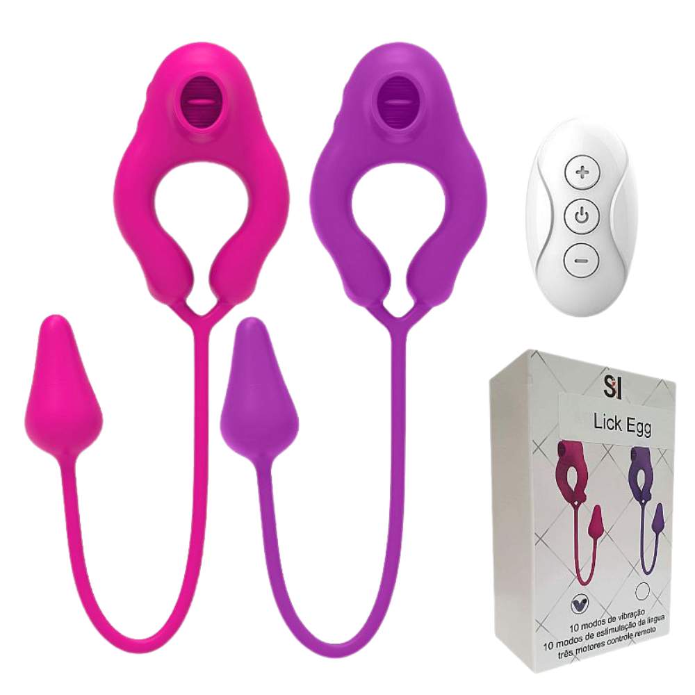 Vibrador de Ponto G e Clitóris Com Bullet Mega Import - Roxo
