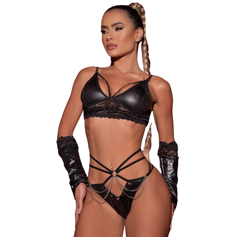 Conjunto La Fatale Universo Feminino Moda Íntima - Preto | GG