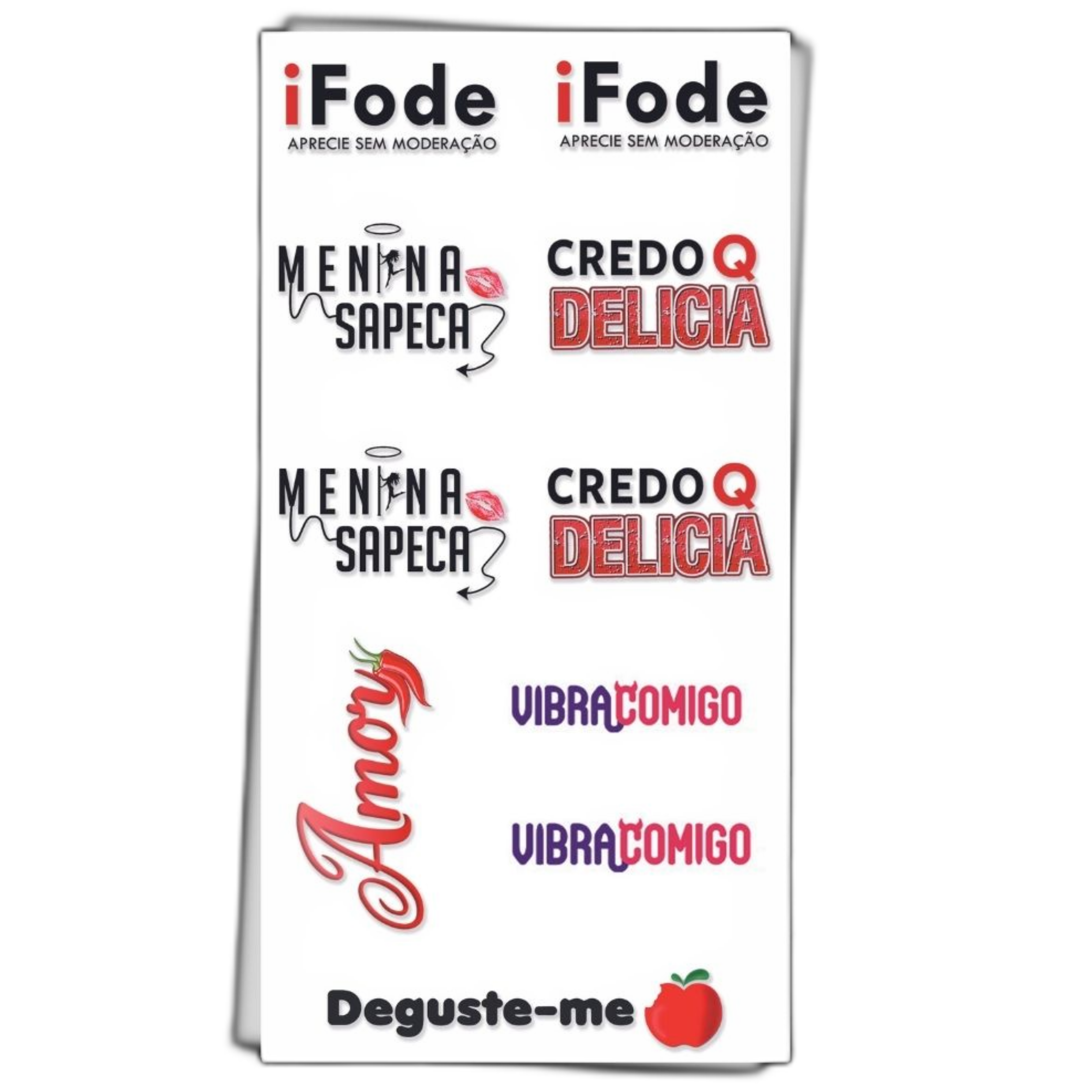 Cartela de Tatuagem Adesiva IFode Luvi