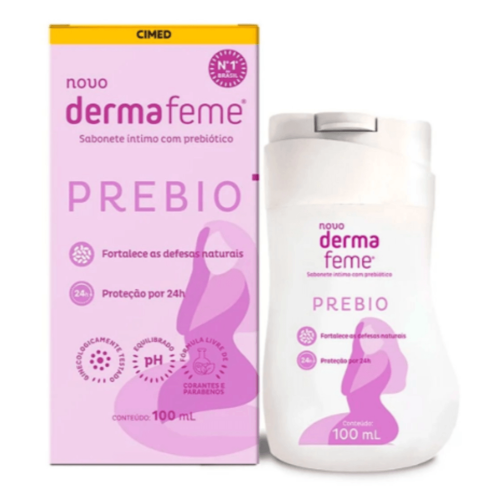 Sabonete Liquido Intimo DermaFeme Prebio 100ml Cimed - Único | Único